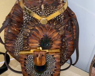 Vintage Peacock bag and wallet 