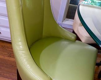 Leather chairs and table
