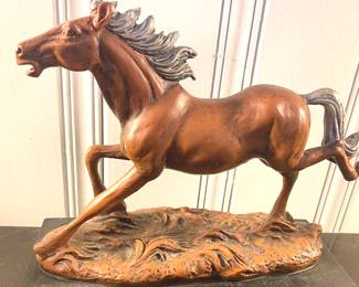 Wooden sculpted horse