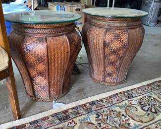 Rattan/wicker tables 