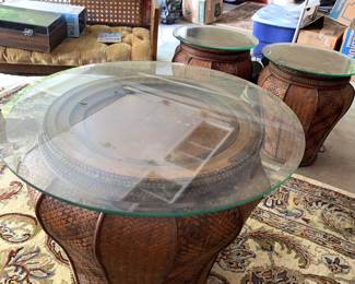 Rattan tables 