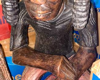 African carved man