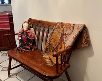 Colonial entry bench