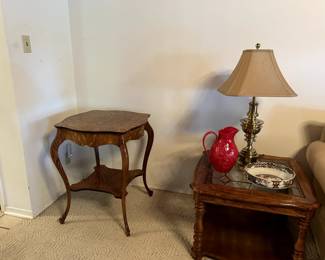 Side tables.