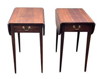 Pair of mahogany Henkel Harris Pembroke tables