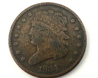 1834 1/2 cent