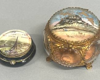 Antique French casket box, souvenir box