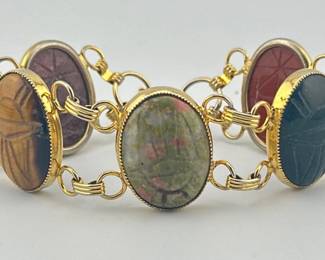 Gold filled scarab bracelet