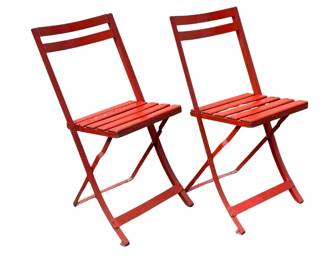 Pair of vintage cafe chairs