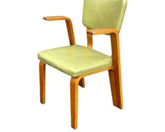 Vintage maple labeled Thonet armchair