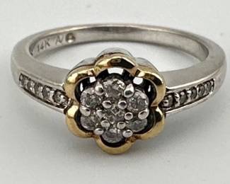 Alwand Vahan sterling, 14kt diamond ring