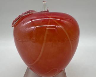Japanese art glass large apple