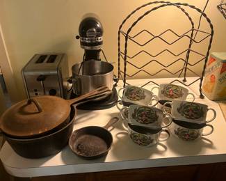 Tabasco bowls, cast iron cookware