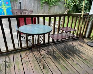 Vintage wrought iron tables