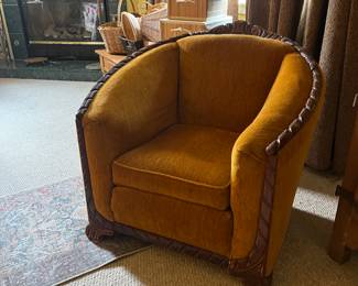 Vintage velvet chair 