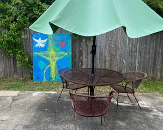 Wrought iron patio set 
