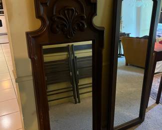 Two tall mirrors