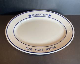 Sterling China Blue Plate Special platter
