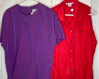 Vintage silk tops