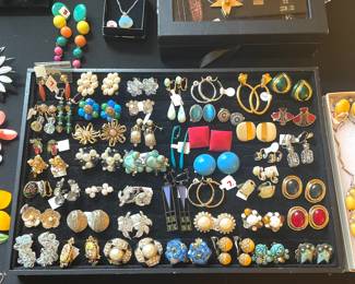 Vintage clip on earrings