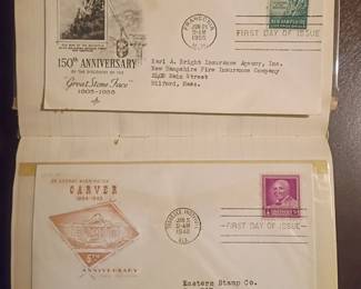 Vtg collection of First Day Cover and Issue stamps (1938-1955)