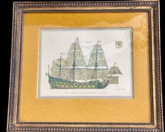 Framed print of HMS Sovereign of the Seas