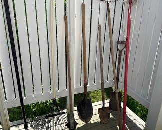 Assorted yard and garden tools