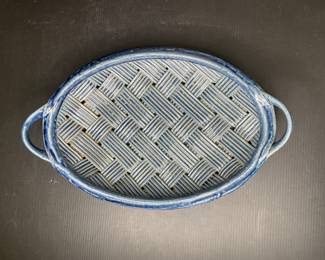 Ceramic basket tray Parmentier Pottery