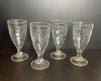 Pottery Barn orchard water goblets 