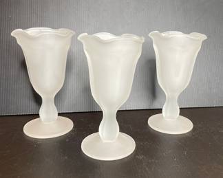 Frosted ice cream glasses 
