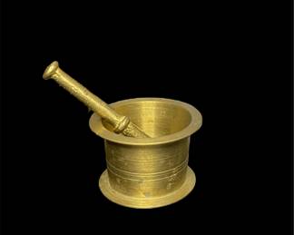Brass mortar & pestle 