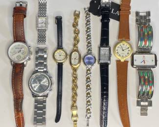 Watches include Michael Kors, Furla, Carriage, Geneva, Sutton, Lee Cardeen, Jalga