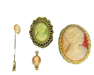 Cameo pendants & brooches includes Peri