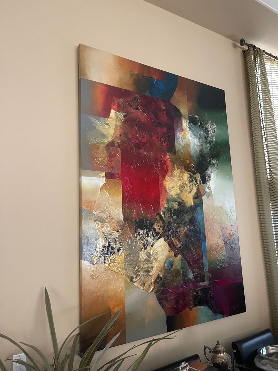 84" X 60" QiQun Pan Abstract painting from the year 2000