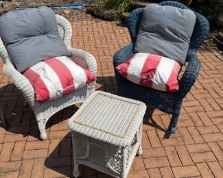 White wicker furniture