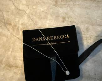 Dana Rebecca necklace 14Kt white gold with pave new 