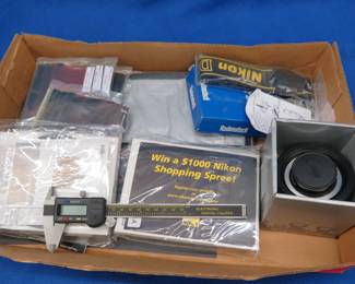 Lot 393. Photography equipment and a digital vernier caliper