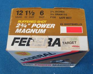 Lot 308. 25 Federal 12-gauge Magnum 2 3/4" #6 shot