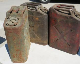 Lot 221. Three jerry cans