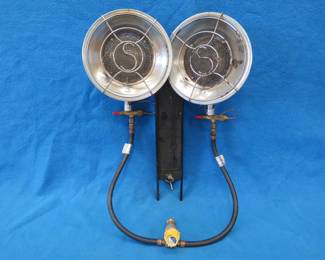 Lot 381. Sunbeam double sunflower propane heater