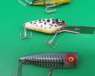 Lot 40. Heddon Deep-6, Chugger Spook, and Tiny Chugger baits