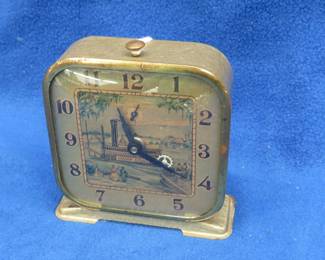 Lot 52. Vintage working animated Lux alarm clock