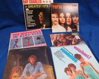 Lot 160. 12 albums including Ray Charles, The Papas and The Mamas, and more