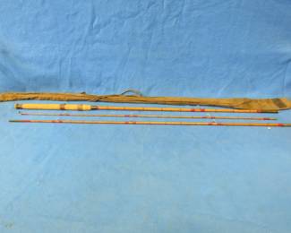 Lot 135. Fly rod case made in England with three-piece fly rod