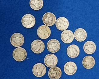 Lot 82. 18 Mercury dimes