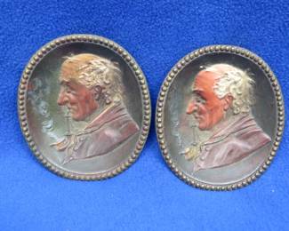 Lot 58. Two Bradley & Hubbard cast-iron ashtrays
