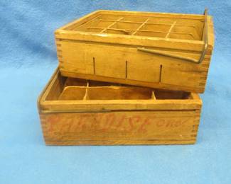Lot 21. Two vintage egg crates