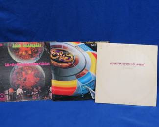 Lot 72. Three LPs: Iron Butterfly In-A-Gadda-Da-Vida, ELO, and Earth Wind and Fire