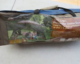 Lot 280. 12' x 9' screen tent with pole untested