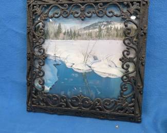 Lot 212. Grain Belt framed picture. 15"W x 19"H